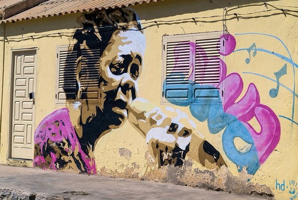 Fresque murale Ces├íria ├ëvora, Mindelo, Cap-Vert
